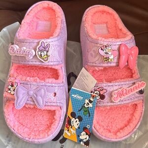 Crocs Purple Slippers with Daisy and Minnie